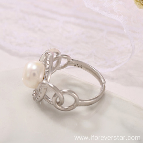 Popular Style Trendy Rings Pearl Jewelry Rings